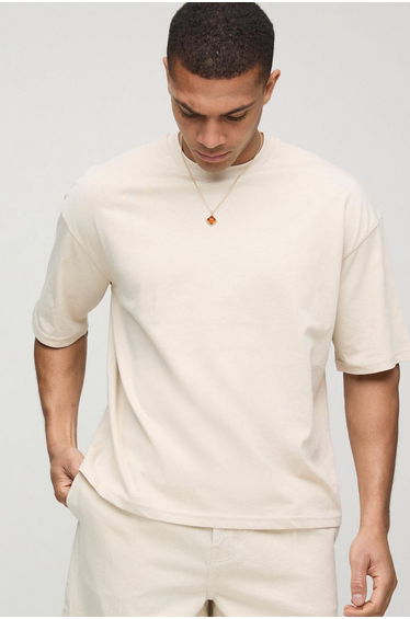 Basic Oversized Boxy Crew Neck T-shirt