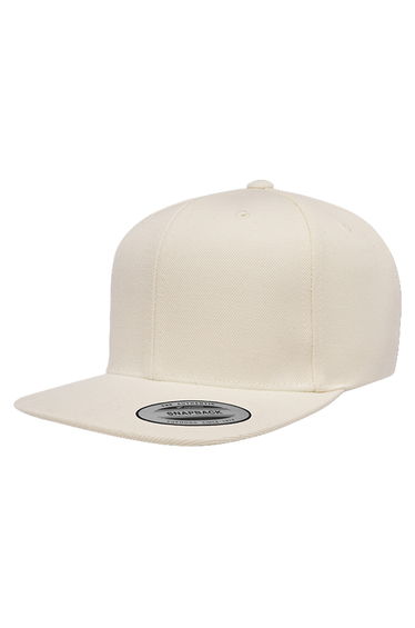 Yupoong Mens The Classic Premium Snapback Cap - Natural