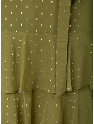 Anaya With Love Recycled Olive Faux Wrap Ruffle Midaxi Dress - 4