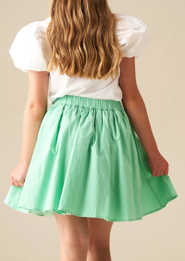 Roxie Bow Waist Skirt - Green - 2