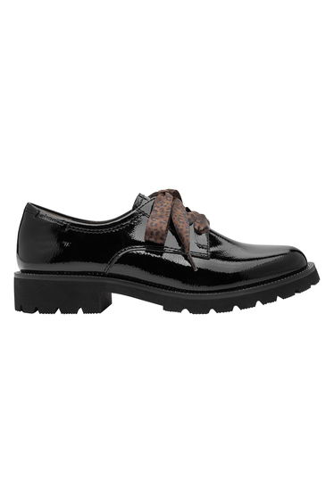 Patent Double Lace-Up Brogues
