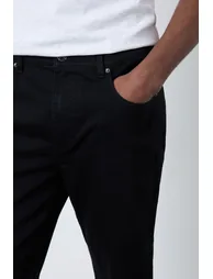 Black Stretch Regular Straight Fit Jeans - 3