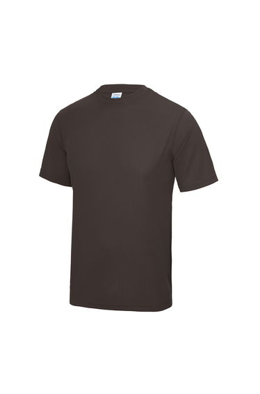 AWDis Just Cool Mens Performance Plain T-Shirt - Hot Chocolate