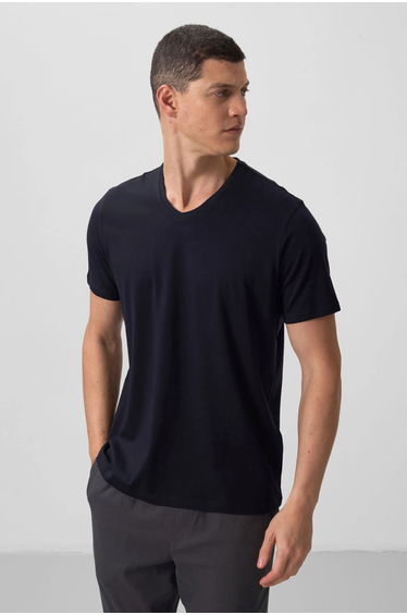 TOMMY Men's Cotton Elastane V-Neck T-Shirt product thumbnail 3