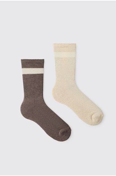 2 Pack Marl Socks - multi