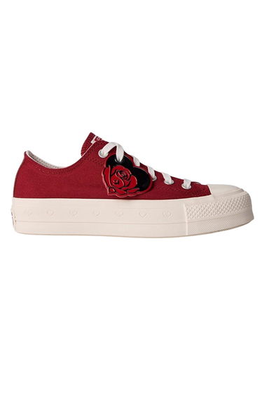 Converse Womens/Ladies Chuck Taylor Canvas Platform Shoes - Red