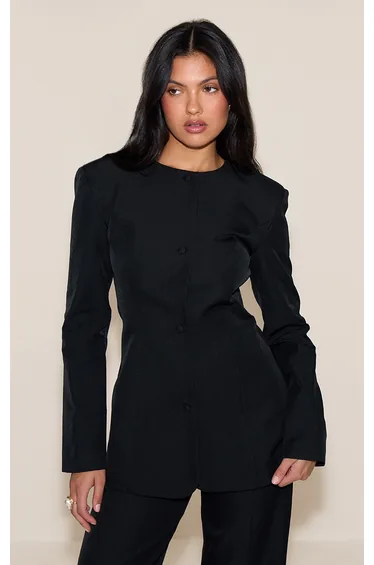 Black Tailored Fitted Blazer