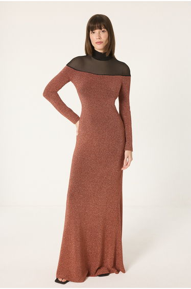 LONG-SLEEVED DRESS WITH GLITTER DETAILS