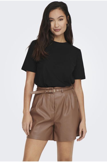 black cotton T-shirt