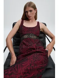 Premium Lace Tailored Pencil Maxi Dress - 1