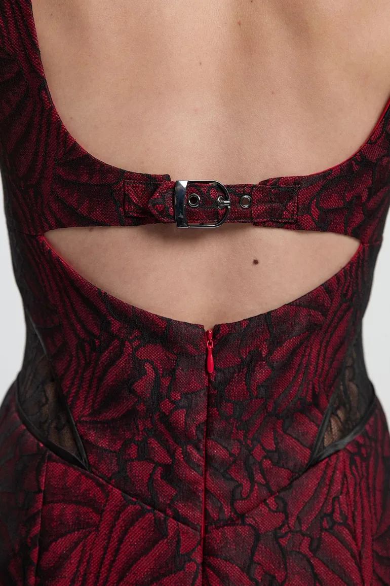 Premium Lace Tailored Pencil Maxi Dress - 2