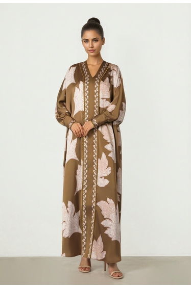 Printed Satin Dress