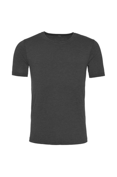AWDis Mens Washed T Shirt - Slub Charcoal