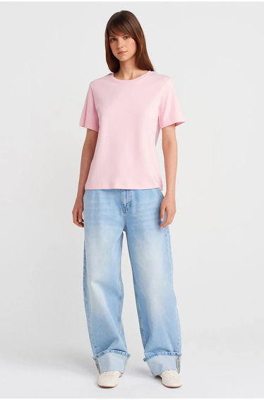 Dilvin Women's Cotton Crew Neck T-Shirt