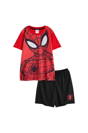 Spider-Man Boys Face Short Pyjama Set - Red/Black