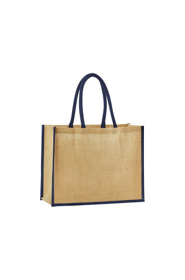 Westford Mill Classic Shopper Bag - Natural/Navy