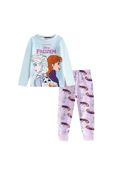 Frozen Girls Elsa Anna Olaf Long Pyjama Set - Multicoloured