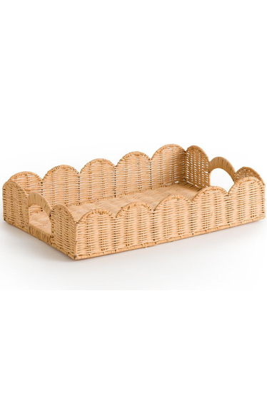 Elysia Rectangular Rattan Tray