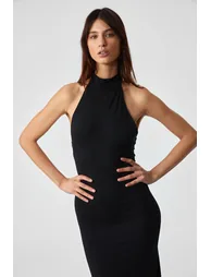 GRIMELANGE JOJOSE Women's Turtleneck Sleeveless Regular Black Dress - 2