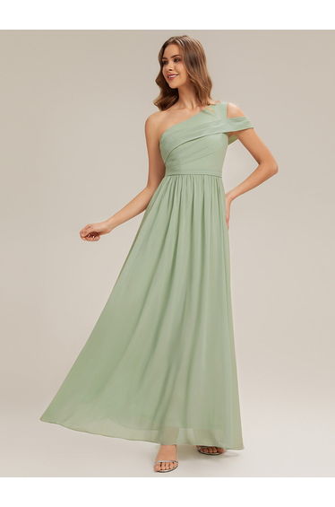 ever CHACE|Cut-Out Detail Chiffon Sleeveless Bridesmaid Dress