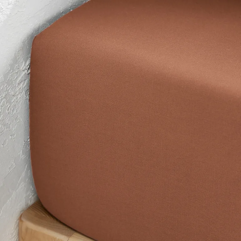 شرشف سرير قطن سادة بحواف مطاطية - 5