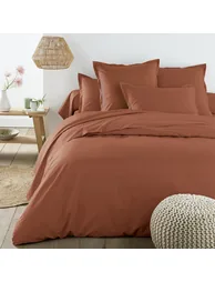 شرشف سرير قطن سادة بحواف مطاطية - 2