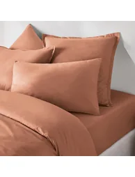 شرشف سرير قطن سادة بحواف مطاطية - 7