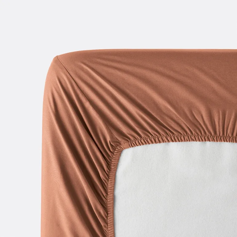 شرشف سرير قطن سادة بحواف مطاطية - 9