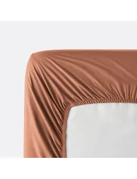 شرشف سرير قطن سادة بحواف مطاطية - 9