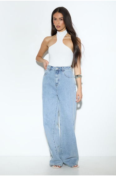 High Neck Cut Out Bodysuit