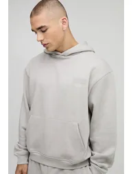 Oversized Boxy Man Hooded Drop Crotch Tracksuit - charcoal - 2