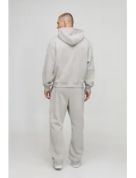 Oversized Boxy Man Hooded Drop Crotch Tracksuit - charcoal - 1