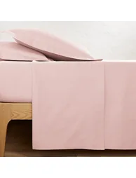 شرشف سرير قطن سادة - 2