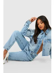 Petite Basics High Waisted Mom Jean - 1