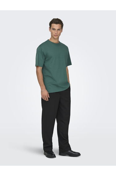 Organic Cotton T-Shirt in Loose Fit with Crew Neck