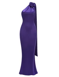 Verna Halter Floral Maxi Satin Dress - 7