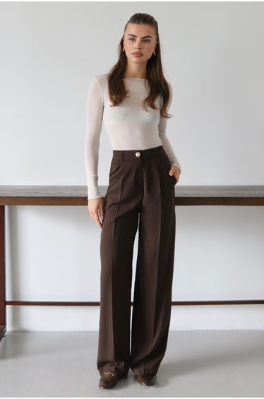 Dark brown trousers