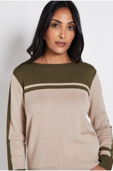 Petite Colour Block Jumper
