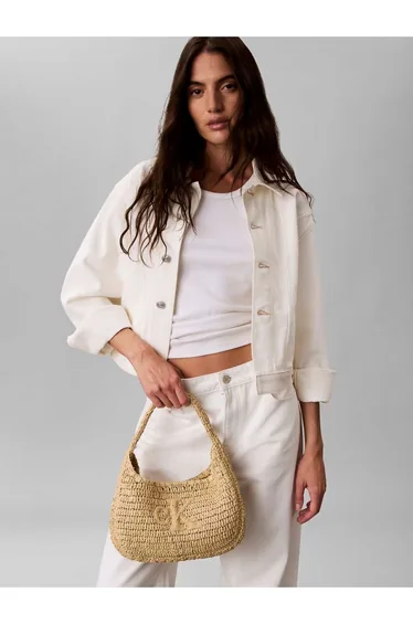 Bold Raffia Sm Shoulder Bag Natural Raffia