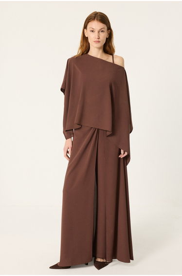 BATWING SLEEVE BLOUSE AND TROUSER SET