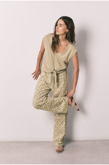Cotton knot long pyjamas