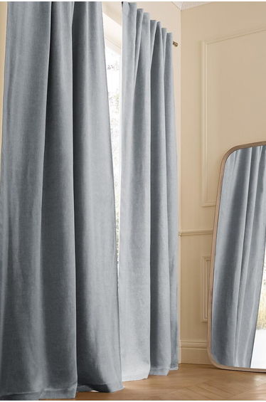 Private Blackout Curtain in Washed Linen with Concealed Tabs