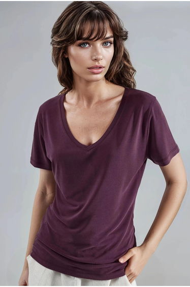 BUSEM V-Neck Short Sleeve Modal T-shirt