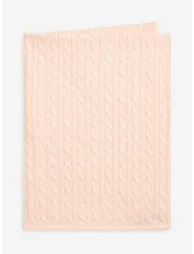 بطانية أطفال بناتي قطن بحبكة كابل 101 سم