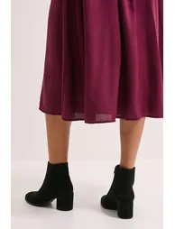 Wide Fit Morgan Round Toe Medium Block Heel Ankle Boots - 2
