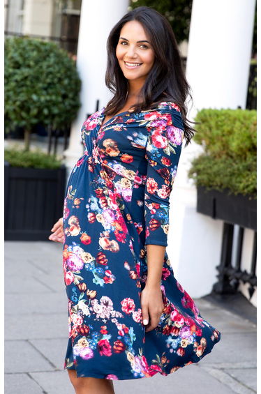 Willow Maternity Dress Midnight Garden
