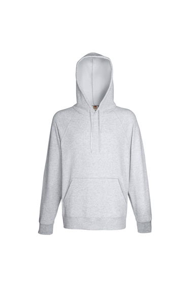 Fruit Of The Loom Mens Lightweight Hooded Sweatshirt / Hoodie (240 GSM) - Heather Grey