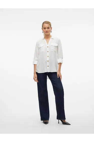 Long Sleeve Buttoned Blouse