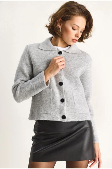 LUCCI Knit Cardigan with Pockets