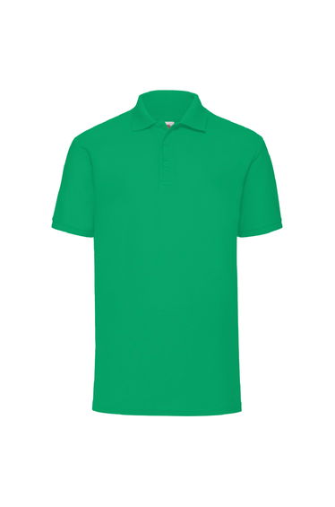 Fruit Of The Loom Mens 65/35 Pique Short Sleeve Polo Shirt - Kelly Green